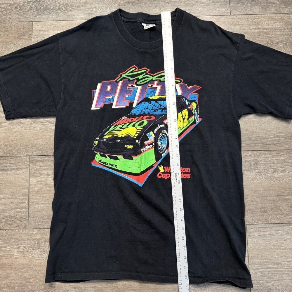 VTG 90’s Single Stitch Kyle Petty NASCAR T Shirt Cal Cru Made In USA Size XL - Picture 7 of 8